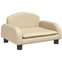 The Living Store Hundebett Creme 50x40x30 cm Stoff