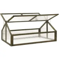 The Living Store Gewächshaus Grau 114x80x50 cm Tannenholz