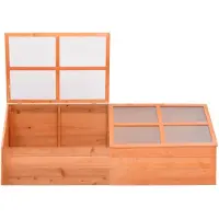 The Living Store Frühbeet Holz 180x57x62 cm