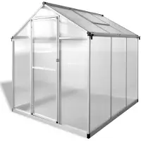 The Living Store Gewächshaus Verstärkt Aluminium 3,46 m³
