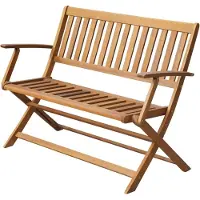 The Living Store Gartenbank 120 cm Massivholz Akazie