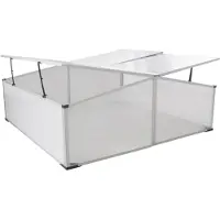 The Living Store Frühbeet 108x41x110 cm (BxHxL) aus Polycarbonat & Aluminium mit 4 klappbaren Deckeln für Schildkröten