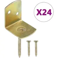 The Living Store Flechtzaunhalter 24 Stk. L-Form Verzinktes Metall