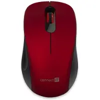 Connect IT CMO-2230-RD, Beidhändig, Optisch, RF Wireless, 1200 DPI, Rot