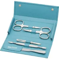 Erbe Manicure Etuis Druckknopfetiu, 5-teilig, Meerblau 1 Stk.