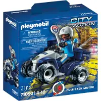 Playmobil City Action Polizei-Speed Quad, Polizei, 4 Jahr(e), Mehrfarbig, Kunststoff