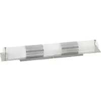 Licht-Erlebnisse Wandleuchte Modern Chrom/WeißGlas Aluminium 3-flammig Wandlampe Spiegel Bad
