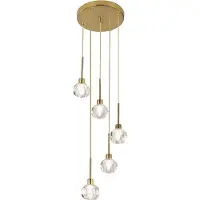 Rabalux 5396 Pendelleuchte 5 Spots Kassia, G9, gold, Kugel-rund, Klassisch, ø300mm