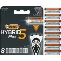 BIC Hybrid 5 Flex Männerrasierer-Nachfüllklingen – 8er Nachfüllpackung