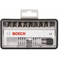 Bosch 18+1-tlg. Schrauberbit-Set, Robust Line, L PH/PZ/T, Extra Hard-Ausführung
