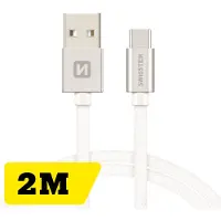 Swissten 71521303 USB-Kabel USB 3.2 Gen 1 (3.1 Gen 1) 2 m USB A USB C Silber