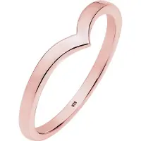 Elli Silberring "Ring V-Stacking Geo Trend Blogger 925 Sterling Silber" Gr. 52, rosa (rosegold), Fingerringe, Damen, 52, Silber 925 (Sterlingsilber), Silberring