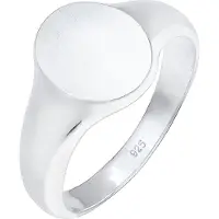 KUZZOI Siegelring "Ring Herren Siegelring Matt Basic Cool 925er Silber" Gr. 64, silber, Fingerringe, Herren, 64, ohne Stein, Silber 925 (Sterlingsilber), 10mm, Siegelring
