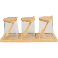 Clayre & Eef Vorratsglas 2er Set 7x7x10 cm Transparant Glas