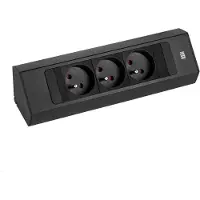 Bachmann CASIA 2 3x FR Steckdose UTE (932.101) schwarz, kurz