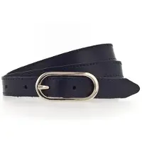 Tamaris Ledergürtel "Claudia Gold", Damen, Gr. 110, blau, Rindsleder, unifarben, Gürtel Ledergürtel, mit schmaler Schließe, 2 cm breit, aus Rindsleder, unifarben