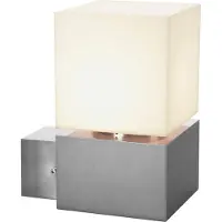 SLV Square Wall E27 Outdoor Wandleuchte Alu-Gebürstet IP44 1000336