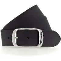 Tamaris Ledergürtel "Carmen Silver", Damen, Gr. 80, schwarz, Rindsleder, unifarben, Gürtel Ledergürtel, aus Rindsleder, mit Doppelschließe, 4 cm breit