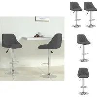 vidaXL Barhocker 2 Stk. Dunkelgrau Samt - Barhocker