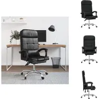 vidaXL Bürostuhl mit Massagefunktion Schwarz Kunstleder - Bürostühle
