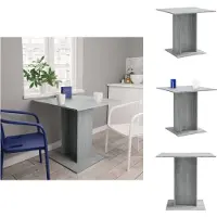 vidaXL Esstisch Grau Sonoma 80x80x75 cm Holzwerkstoff - Esstische
