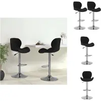 vidaXL Barhocker 2 Stk. Schwarz Samt - Barhocker