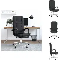 vidaXL Bürostuhl mit Massagefunktion Schwarz Kunstleder - Bürostühle