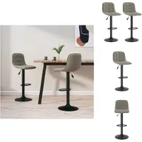 vidaXL Barhocker 2 Stk. Hellgrau Samt - Barhocker
