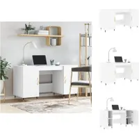 vidaXL Schreibtisch Weiß 140x50x75 cm Holzwerkstoff - Schreibtische