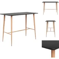 vidaXL Bartisch Schwarz 120x60x105 cm - Esstische