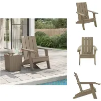 vidaXL Adirondack-Gartenstuhl Hellbraun 75x88,5x89,5 cm Polypropylen