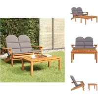 vidaXL 2-tlg. Garten-Lounge-Set Adirondack Massivholz Akazie - Gartenmöbel-Sets