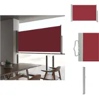 vidaXL Ausziehbare Seitenmarkise 60×300 cm Rot - Sonnenschirme & Sonnenschutze
