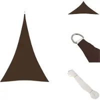vidaXL Sonnensegel Oxford-Gewebe Dreieckig 5x6x6 m Braun - Sonnenschirme & Sonnenschutze