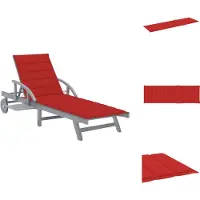 vidaXL Sonnenliege mit Auflage Akazie Massivholz - Sonnenliegen