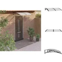 vidaXL Türvordach Schwarz 150x100 cm Polycarbonat - Markisen