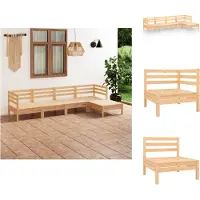 vidaXL 5-tlg. Garten-Lounge-Set Kiefer Massivholz - Gartenmöbel-Sets