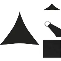 vidaXL Sonnensegel Oxford-Gewebe Dreieckig 3,6x3,6x3,6 m Schwarz - Sonnenschirme & Sonnenschutze
