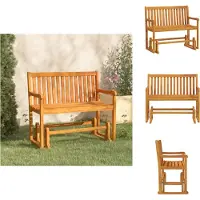 vidaXL Garten-Schaukelbank 110 cm Massivholz Akazie - Gartenbänke