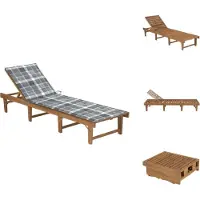 vidaXL Klappbare Sonnenliege mit Auflage Akazie Massivholz - Sonnenliegen