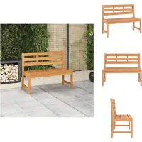 vidaXL Gartenbank 114 cm Massivholz Teak - Gartenbänke