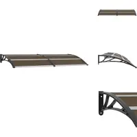 vidaXL Vordach Schwarz 240x100 cm PC - Markisen