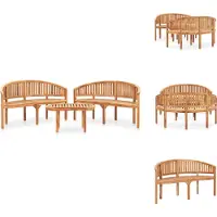vidaXL 3-tlg. Garten-Lounge-Set Massivholz Teak - Gartenmöbel-Sets