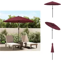vidaXL Sonnenschirm mit Aluminium-Mast 270 cm Bordeauxrot - Sonnenschirme & Sonnenschutze