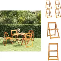 vidaXL Klappbare Gartenstühle 4 Stk. Massivholz Akazie - Gartenstühle
