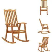 vidaXL Schaukelstuhl Massivholz Akazie - Gartenstühle