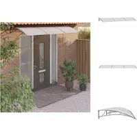 vidaXL Türvordach Grau 300x100 cm Polycarbonat - Markisen