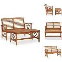 vidaXL 2-tlg. Garten-Lounge-Set Massivholz Akazie - Gartenmöbel-Sets