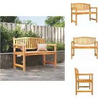 vidaXL Gartenbank 114x59x87 cm Massivholz Teak - Gartenbänke