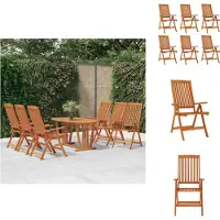 vidaXL Klappbare Gartenstühle 6 Stk. Massivholz Eukalyptus - Gartenstühle